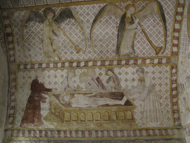 Eglise fresque mise au tombeau